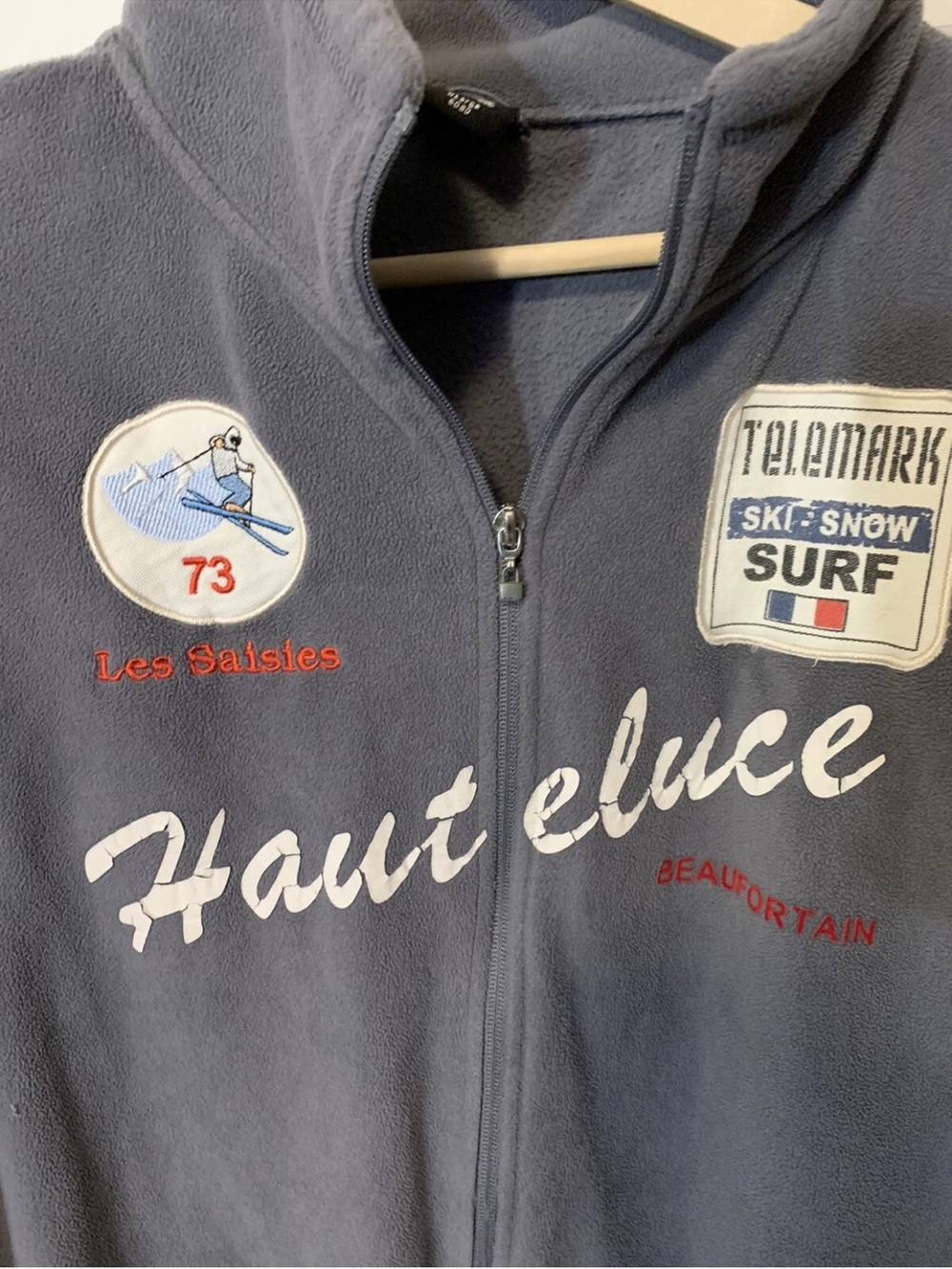 Vtg SG Mens Sz XL Hauteluce Beaufortain Les Saisies Ski Snow Jacket Gray‎ Rare